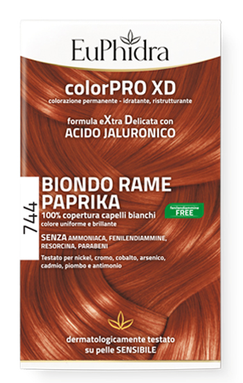 EUPHIDRA COLORPRO GEL COLORANTE CAPELLI XD 744 PAPRIKA 50 ML IN FLACONE + ATTIVANTE + BALSAMO + GUANTI - Farmacia Mastrangelo 