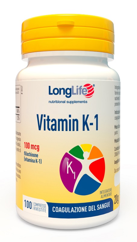 LONGLIFE VITAMIN K 100MCG 100 COMPRESSE RIVESTITE - Farmacia Mastrangelo 