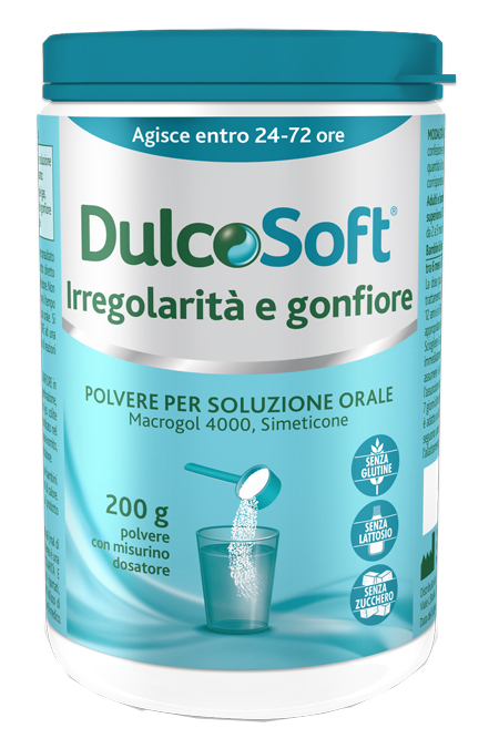 DULCOSOFT IRREGOLARITA' E GONFIORE POLVERE SOLUBILE 200 G - Farmacia Mastrangelo 