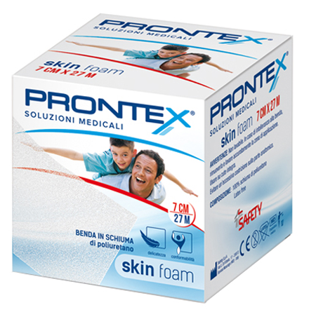 BENDA IN SCHIUMA PRONTEX SKIN FOAM M 27 X 7 CM BIANCO - Farmacia Mastrangelo 