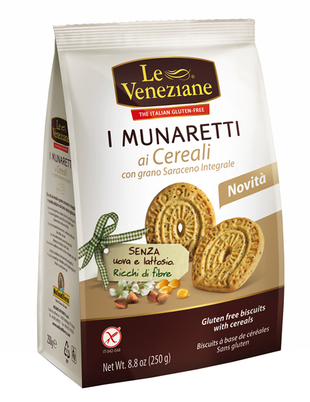 LE VENEZIANE MUNARETTI BISCOTTI CEREALI GRANO SARACENO INTEGRALE 250 G - Farmacia Mastrangelo 