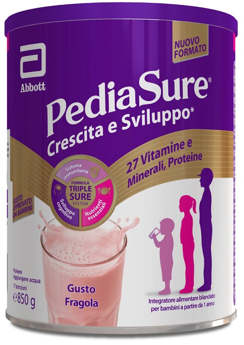 PEDIASURE CRESCITA&SVILUPPO FRAGOLA 850 G - Farmacia Mastrangelo 