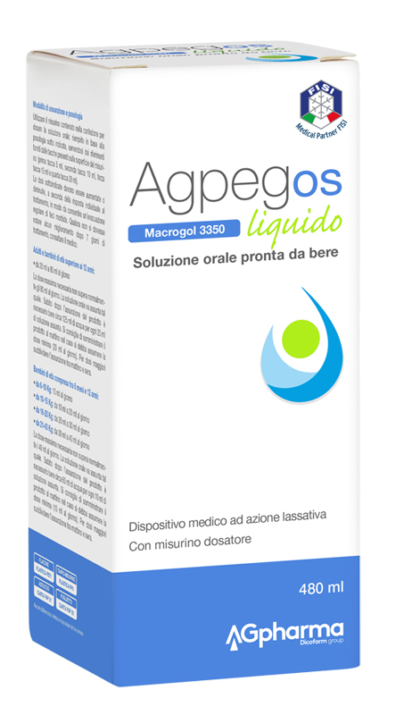 AGPEG OS MACROGOL 3350 LIQUIDO 480 ML - Farmacia Mastrangelo 