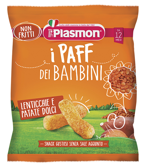 PLASMON DRY SNACK PAFF LENTICCHIE-PATATA DOLCE 15 G - Farmacia Mastrangelo 