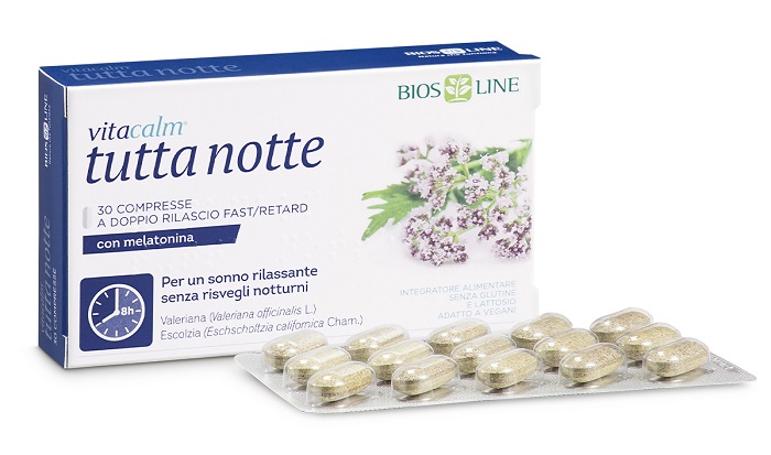 VITACALM TUTTA NOTTE CON MELATONINA 60 COMPRESSE - Farmacia Mastrangelo 