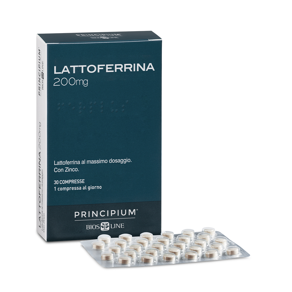 PRINCIPIUM LATTOFERRINA 200 MG 30 COMPRESSE - Farmacia Mastrangelo 