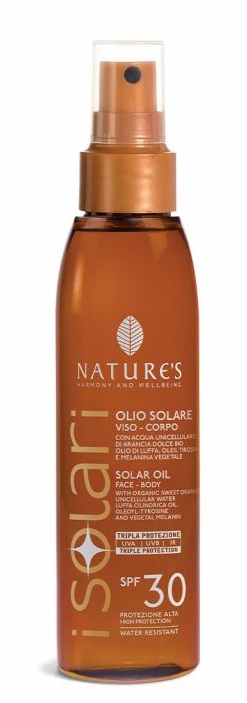 NATURE'S I SOLARI OLIO SOLARE VISO CORPO SPF 30 150 ML - Farmacia Mastrangelo 