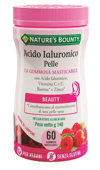 NATURE'S BOUNTY ACIDO IALURONICO PELLE 60 GOMMOSE MASTICABILI - Farmacia Mastrangelo 