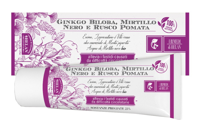 I RIMEDI DI HELAN GINKGO BILOBA MIRTILLO NERO RUSCO POMATA 75 ML - Farmacia Mastrangelo 