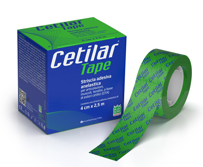 STRISCIA ADESIVA ANELASTICA CETILAR TAPE CM 4 X 2,5 M - Farmacia Mastrangelo 