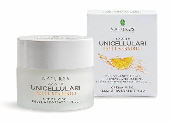 NATURE'S ACQUE UNICELLULARI CREMA VISO PELLI ARROSSATE SPF20 50 ML - Farmacia Mastrangelo 