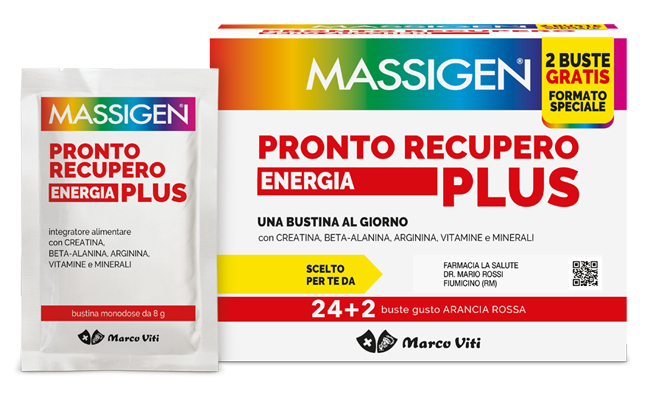MASSIGEN PRONTO RECUPERO ENERGIA PLUS 24 BUSTINE + 2 BUSTINE - Farmacia Mastrangelo 