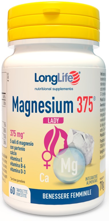 LONGLIFE MAGNESIUM 375 LADY 60 TAVOLETTE - Farmacia Mastrangelo 