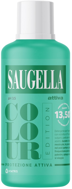 SAUGELLA ATTIVA COLOUR EDITION DETERGENTE IGIENE INTIMA 500 ML - Farmacia Mastrangelo 