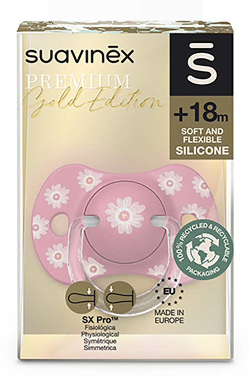 SUAVINEX GOLD SUCCHIETTO SILICONE +18 MESI SX PRO ROSA - Farmacia Mastrangelo 