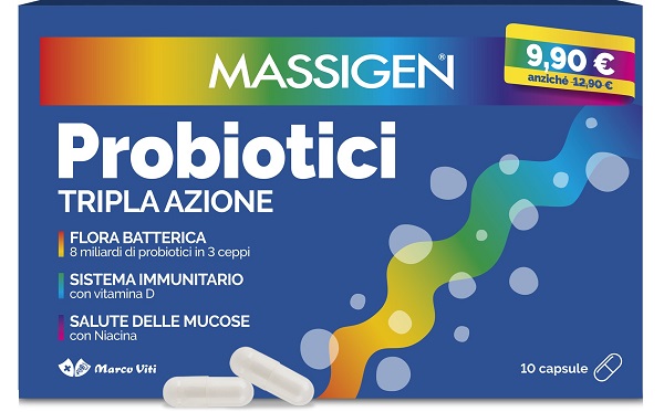 MASSIGEN PROBIOTICI 10 CAPSULE 2024 OFFERTA SPECIALE - Farmacia Mastrangelo 