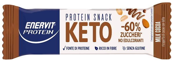 ENERVIT PROTEIN SNACK KETO MILK COCOA 35 G - Farmacia Mastrangelo 