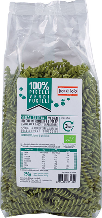 FUSILLI DI PISELLI BIO 250 G - Farmacia Mastrangelo 