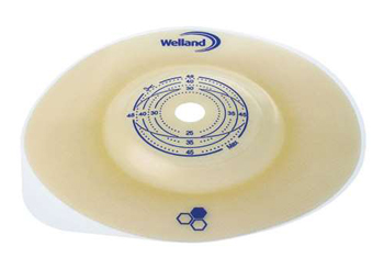 PLACCA PER COLOSTOMIA CONVESSA RITAGLIABILE AURUM2 DIAMETRO 13-25 MM FLANGIA 45 MM 5 PEZZI - Farmacia Mastrangelo 