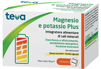 MAGNESIO POTASSIO PLUS TEVA 24 BUSTINE SENZA ZUCCHERI AROMA AGRUMI - Farmacia Mastrangelo 
