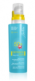 DEFENCE SUN 50+ BABY&KID LATTE FLUIDO PROTEZIONE MOLTO ALTA 125 ML - Farmacia Mastrangelo 