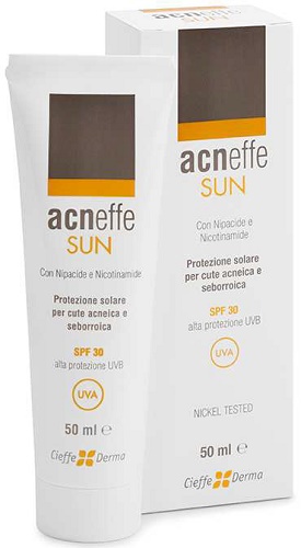 ACNEFFE SUN SPF 30 ALTA PROTEZIONE UVB PER CUTE ACNEICA E SEBORROICA 50 ML - Farmacia Mastrangelo 