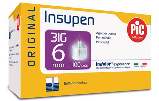AGO PER PENNA DA INSULINA THIN PEN GAUGE 31 LUNGHEZZA 6 MM 100 PEZZI - Farmacia Mastrangelo 