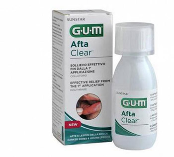 GUM AFTACLEAR RINSE 120 ML COLLUTORIO - Farmacia Mastrangelo 