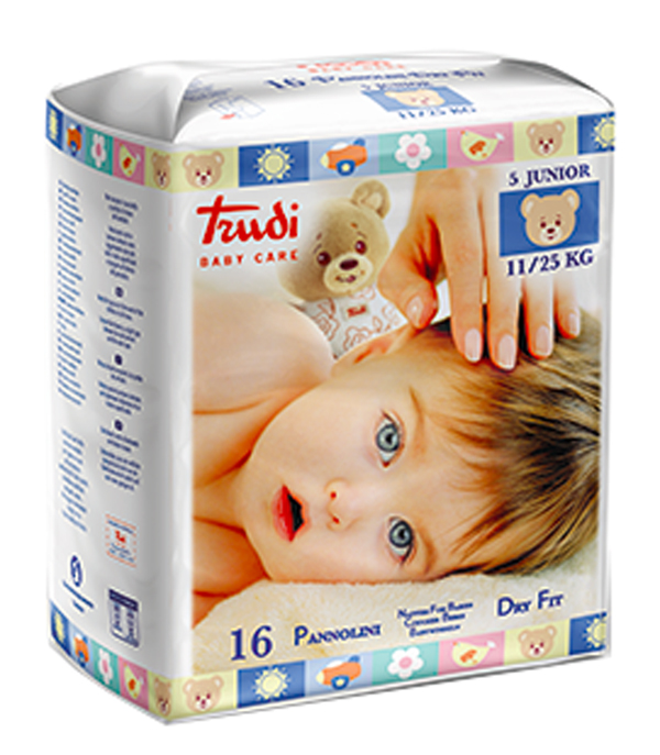 TRUDI BABY CARE PANNOLINO DRY FIT JUNIOR 11/25 KG 16 PEZZI - Farmacia Mastrangelo 