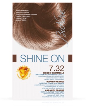 BIONIKE SHINE ON TRATTAMENTO COLORANTE CAPELLI BIONDO CARAMELLO 7.32 - Farmacia Mastrangelo 