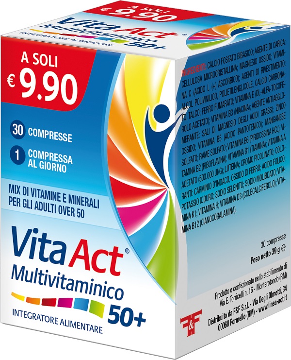 VITA ACT MULTIVITAMINICO 50+ 30 COMPRESSE - Farmacia Mastrangelo 