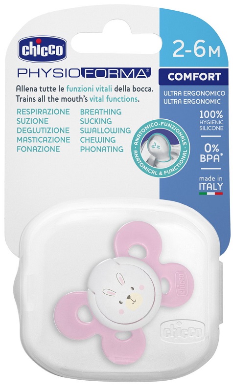 CHICCO SUCCHIETTO COMFORT GIRL IN SILICONE 2-6 MESI 1 PEZZO - Farmacia Mastrangelo 