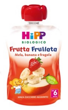HIPP BIO FRUTTA FRULLATA MELA BANANA FRAGOLA 90 G - Farmacia Mastrangelo 