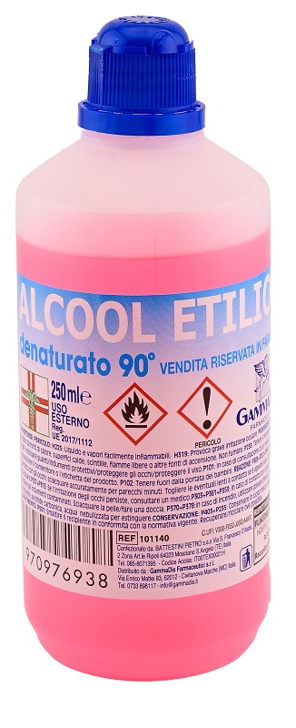 ALCOOL ETILICO DENATURATO 90 GRADI 250 ML - Farmacia Mastrangelo 