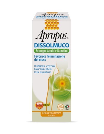APROPOS DISSOLMUCO SCIROPPO ADULTI E BAMBINI 230 G - Farmacia Mastrangelo 