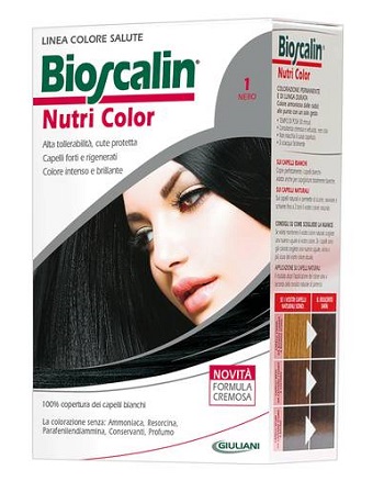 BIOSCALIN NUTRI COLOR 1 NERO SINCROB 124 ML - Farmacia Mastrangelo 