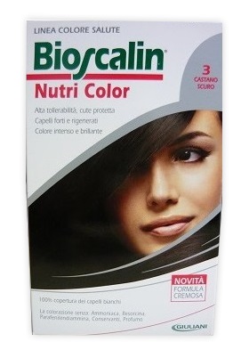 BIOSCALIN NUTRI COLOR 3 CASTANO SCURO SINCROB 124 ML - Farmacia Mastrangelo 