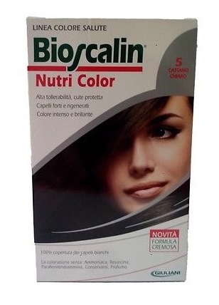 BIOSCALIN NUTRI COLOR 5 CASTANO CHIARO SINCROB 124 ML - Farmacia Mastrangelo 