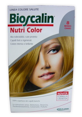 BIOSCALIN NUTRI COLOR 8 BIONDO CHIARO SINCROB 124 ML - Farmacia Mastrangelo 
