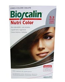 BIOSCALIN NUTRI COLOR 5,3 CASTANO CHIARO DORATO SINCROB 124 ML - Farmacia Mastrangelo 