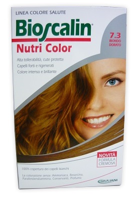 BIOSCALIN NUTRI COLOR 7,3 BIONDO DORATO SINCROB 124 ML - Farmacia Mastrangelo 