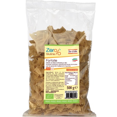 ZER% GLUTINE FARFALLE DI RISO INTEGRALE BIO 500 G - Farmacia Mastrangelo 