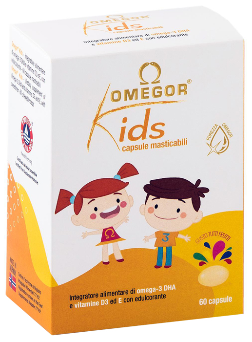 OMEGOR KIDS 60 CAPSULE MASTICABILI - Farmacia Mastrangelo 
