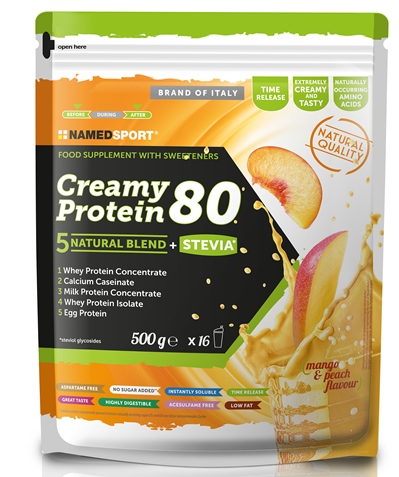 CREAMY PROTEIN MANGO PEACH 500 G - Farmacia Mastrangelo 