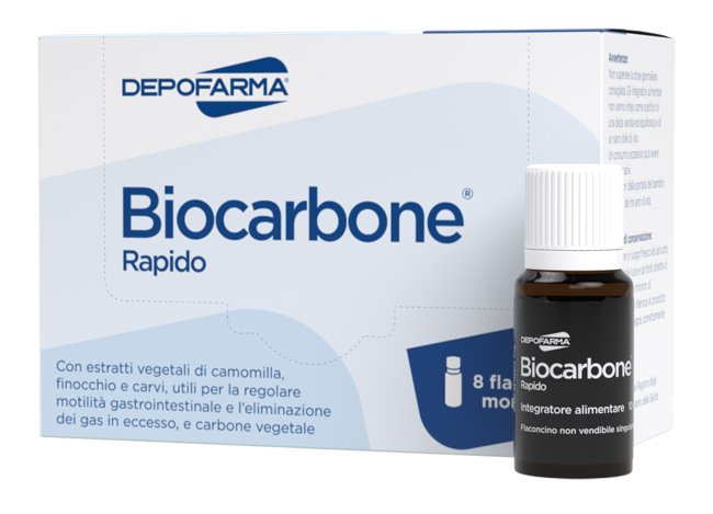 BIOCARBONE RAPIDO 8 FLACONCINI - Farmacia Mastrangelo 