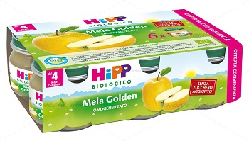 HIPP BIO OMOGENEIZZATO MELA GOLDEN 6X80 G - Farmacia Mastrangelo 
