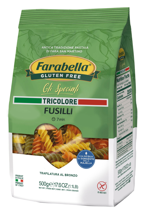 FARABELLA FUSILLI TRICOLORE 500 G - Farmacia Mastrangelo 