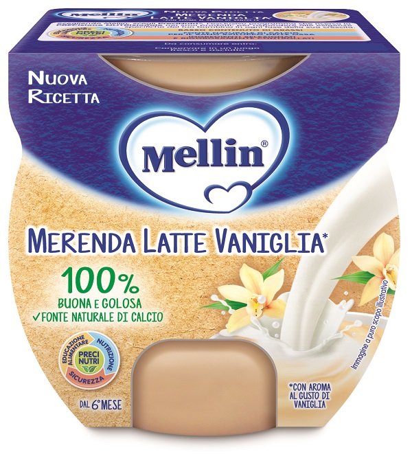 MELLIN MERENDA LATTE VANIGLIA 2 X 100 G - Farmacia Mastrangelo 