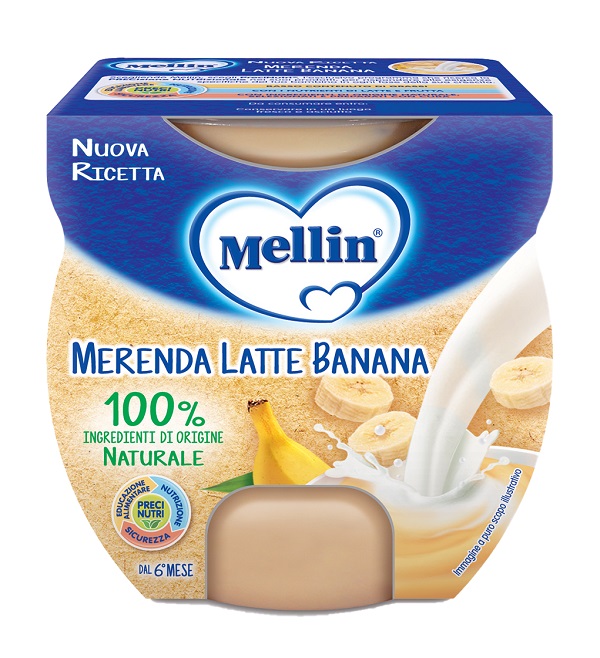 MELLIN MERENDA LATTE BANANA 2 X 100 G - Farmacia Mastrangelo 