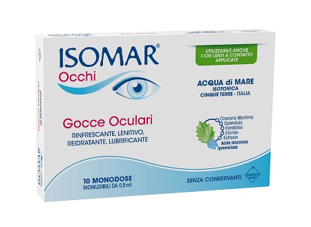 ISOMAR OCCHI GOCCE OCULARI ALL'ACIDO IALURONICO 0,20% 10 FLACONCINI - Farmacia Mastrangelo 